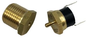 Replacement for American Volt Electric Radiator Fan Thermostat Temperature, Switch with Thread-in Brass Probe (3/8" NPT, 210'F On - 195'F Off) 12 Month Warranty