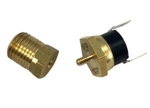 Replacement for American Volt Electric Radiator Fan Thermostat Temperature Switch, 12 Month Warranty, with Thread-in Brass Probe (1/4" NPT, 210'F On - 195'F Off)
