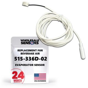 Replacement for Beverage Air 515-336D-02 Evaporator Sensor, Danfoss, 2 Pole, S2 Evaporator Sensor, 24 Month Warranty