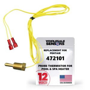 Wholesale Sensors Replacement for Pentair 472101-12 Month Warranty - Complete Millivolt Probe Thermistor for Pentair MiniMax CH Series Pool and Spa Heater
