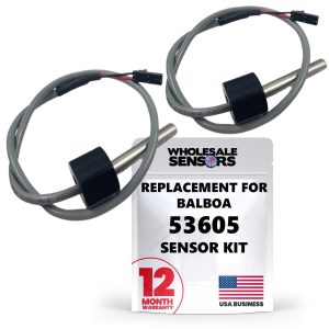 Wholesale Sensors Replacement Balboa M7 Sensor Kit, 12" Cable, Temp/Hi Limit, 1/4" Bulb, 2-pin, 53605 12 Month Warranty