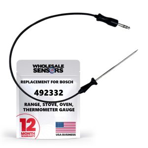 Replacement for Meat Probe Thermometer Gauge 492332-12 Month Warranty - for Range, Stove, Oven, Grill, Baker