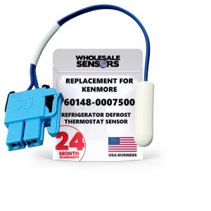 Replacement for Kenmore 60148-0007500, 24 Month Warranty, Refrigerator Defrost Thermostat Sensor