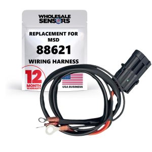 Replacement MSD Ignition 88621 3-Pin Harness for Ready-to-Run Distributors, Made in The USA & 12 Month Warranty