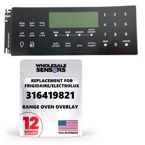 Frigidaire/Electrolux 316419821 Replacement Range Oven Black Overlay 12 Month Warranty