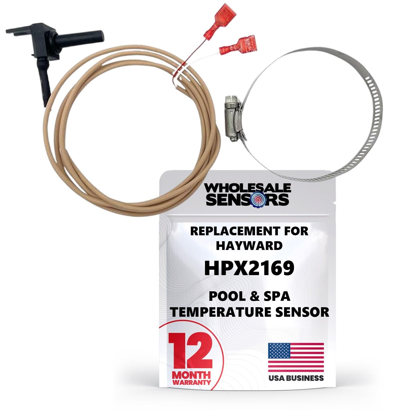 Replacement for Hayward HPX2169-12 Month Warranty - Temperature Sensor for Heatpro Heat Pumps for Pool & Spa