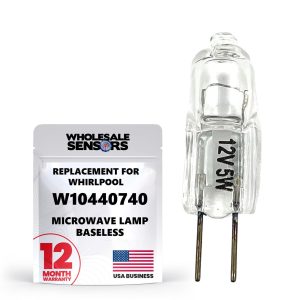 Wholesale Sensors Whirlpool W10440740 Replacement Microwave Lamp Baseless 12 Month Warranty