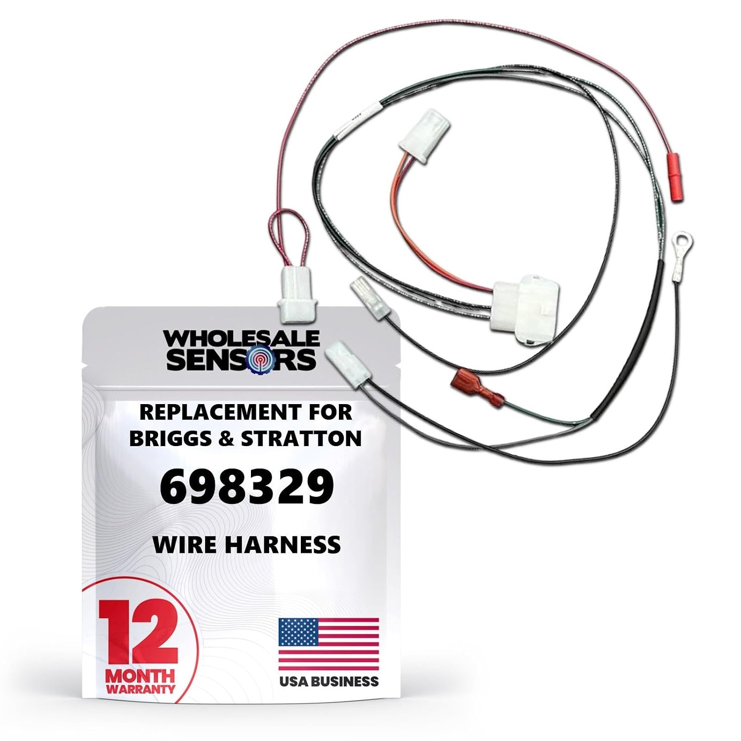 Replacement for Briggs & Stratton 698329 Wire Harness 12 Month Warranty