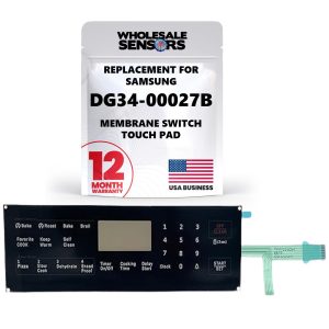Replacement Samsung DG34-00027B Range Membrane Switch Touchpad 12 Month Warranty & USA Support