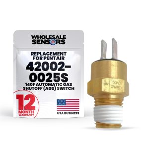 Pentair 42002-0025S Replacement 140F Automatic Gas Shutoff (AGS) Switch for Pool & Spa Heaters, 12-Month Warranty & USA Support