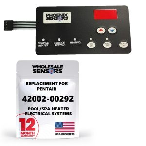 Wholesale Sensors Replacement for Pentair 42002-0029Z 472610Z Switch Membrane Pad, 12 Month Warranty, Compatible with Sta-Rite Max-E-Therm Pool and Spa Heater Electrical Systems