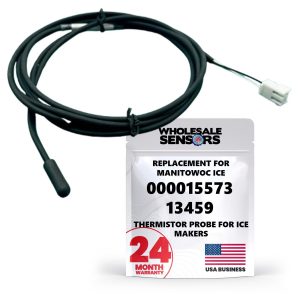 Replacement Manitowoc Ice 13459 000015573 NTC Thermistor Probe IP68 for Ice Makers, 24 Month Warranty & USA Support