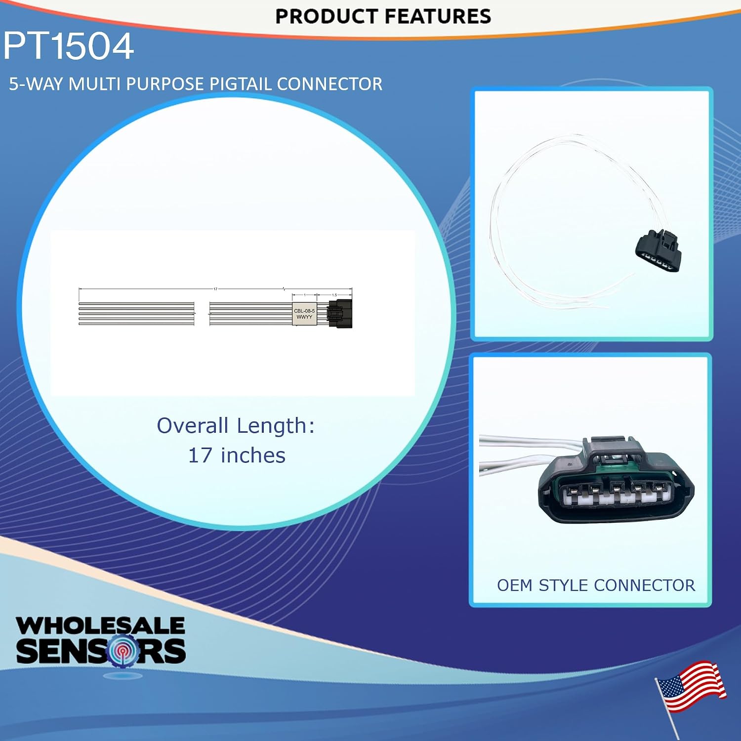 ACDelco GM PT1504 5 Way Mass Air Flow Sensor Pigtail, Replacement with 12 Month Warranty & Made in USA - Image 4