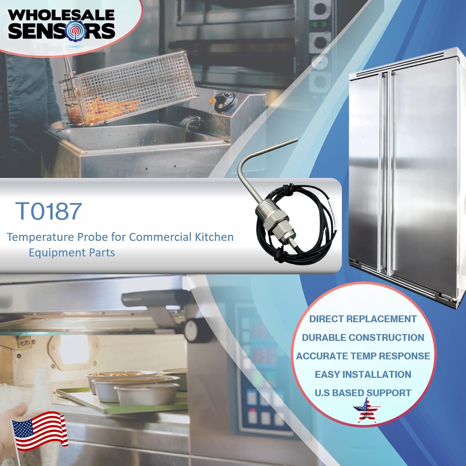 BKI T0187 100 Ohm RTD Probe, Replacement with 12 Month Warranty & USA Business - Image 2