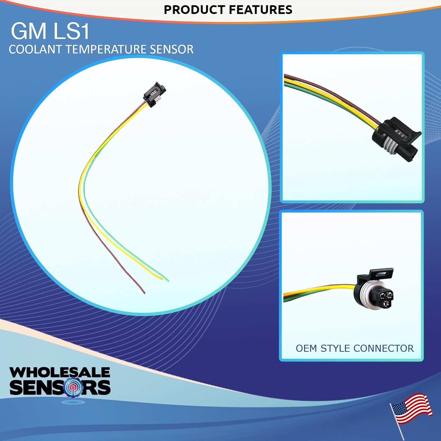 GM LS1 Coolant Replacement Temperature Sensor CTS Connector Harness 3-Wire | Made in The USA | 12 Month Warranty - Image 2