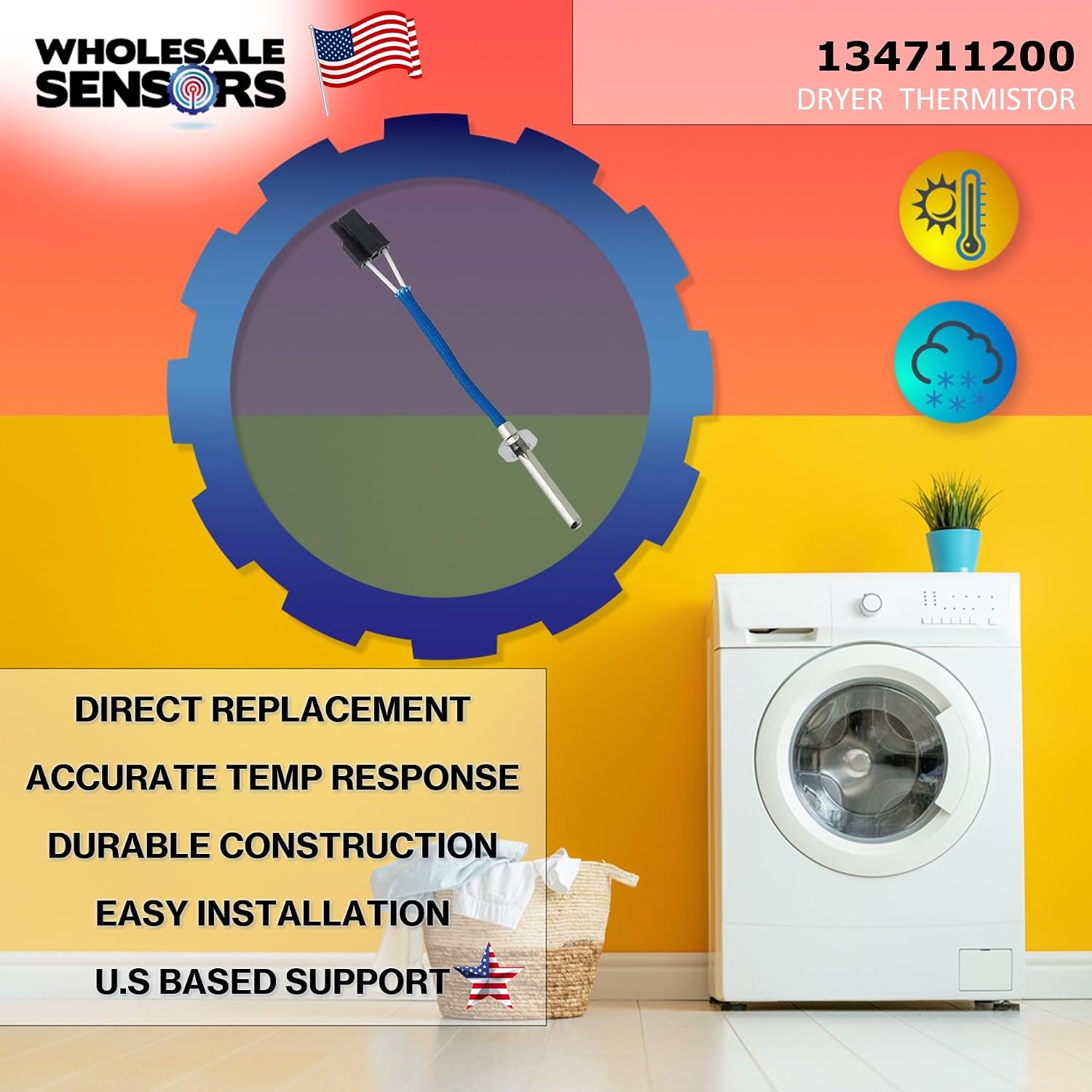 134711200 Dryer Replacement Thermistor 12 Month Warranty - Image 2