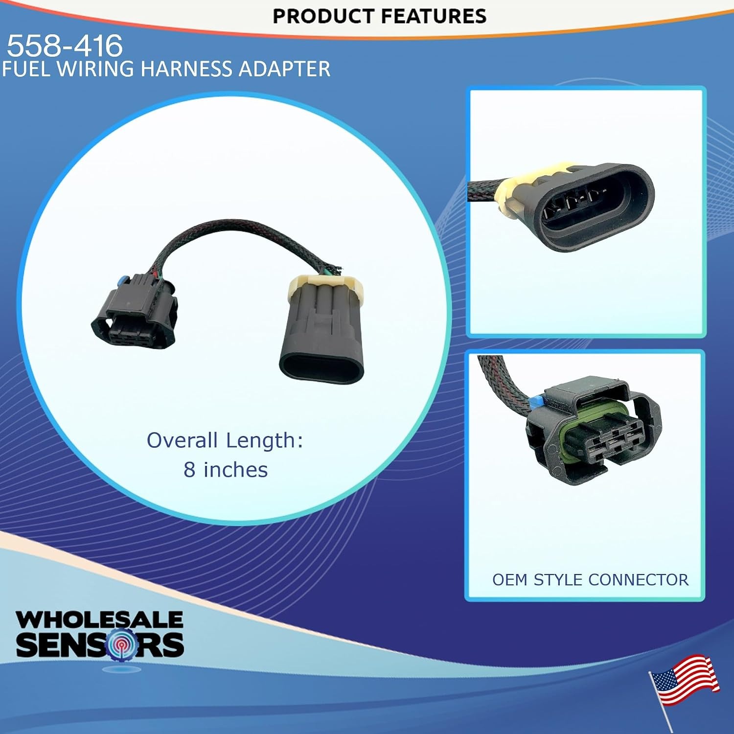 Holley 558-416 Main Harness Fuel Wiring Harness Adapter, Replacement with 12 Month Warranty & Made in USA - Image 3