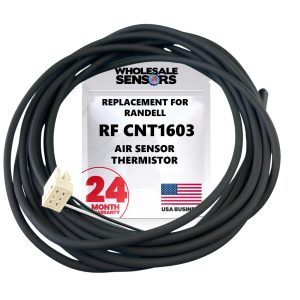 Replacement Randell RF CNT1603 QTI Air Sensor Thermistor Black 10FT, 24 Month Warranty & USA Support