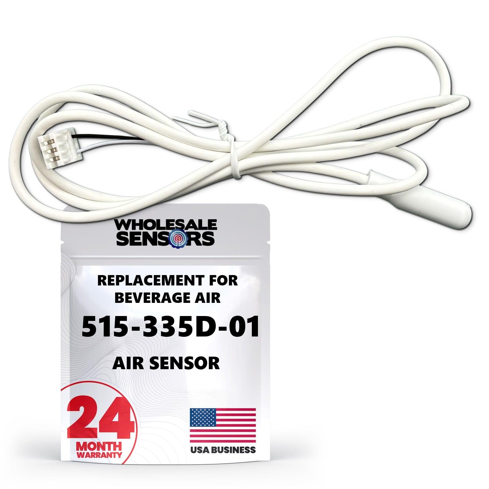 Replacement for Beverage Air 515-335D-01 Air Sensor, Danfoss, S1, 3-Pole, 1M 24 Month Warranty