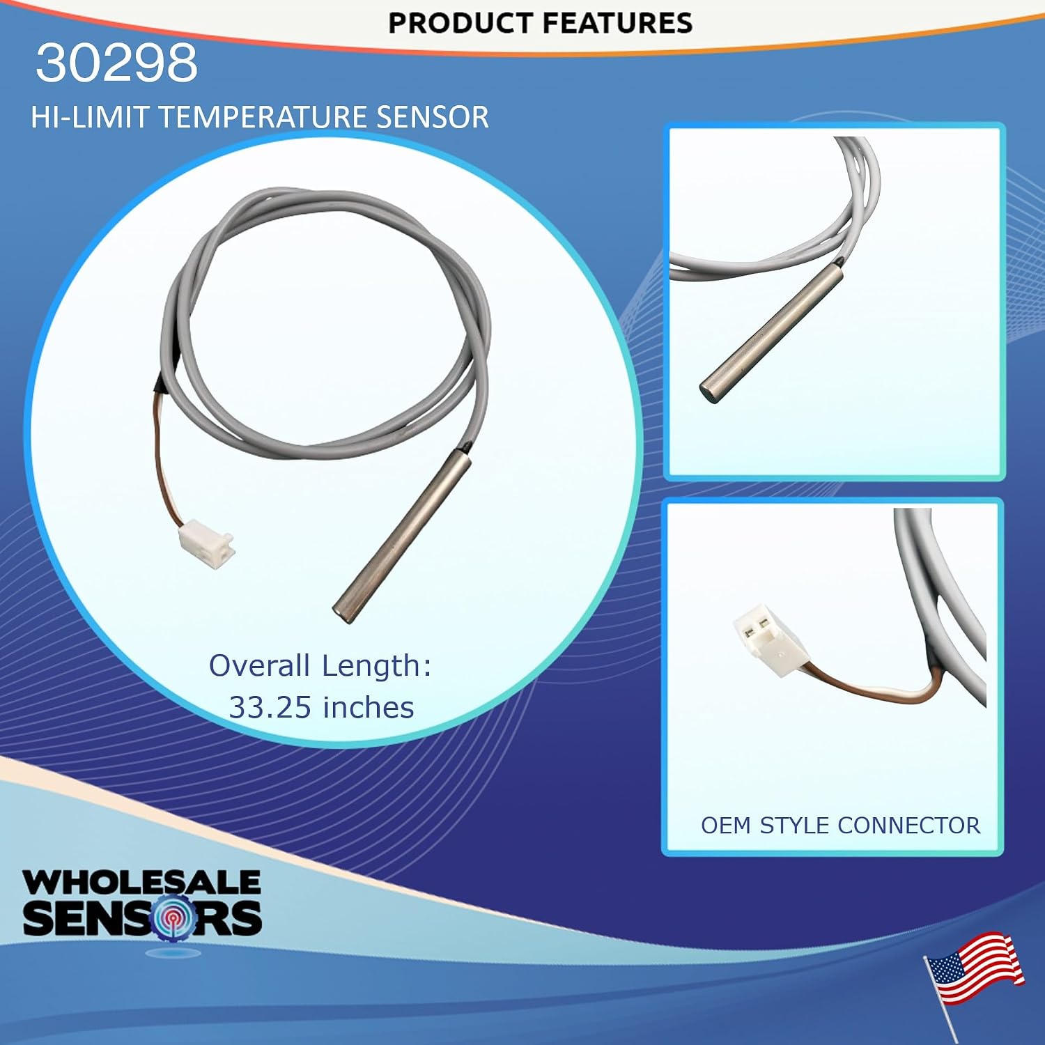 Replacement Balboa 30298 Hi-Limit Temp Sensor Cable with 1/4″ Bulb 12 Month Warranty & USA Suppor - Image 3