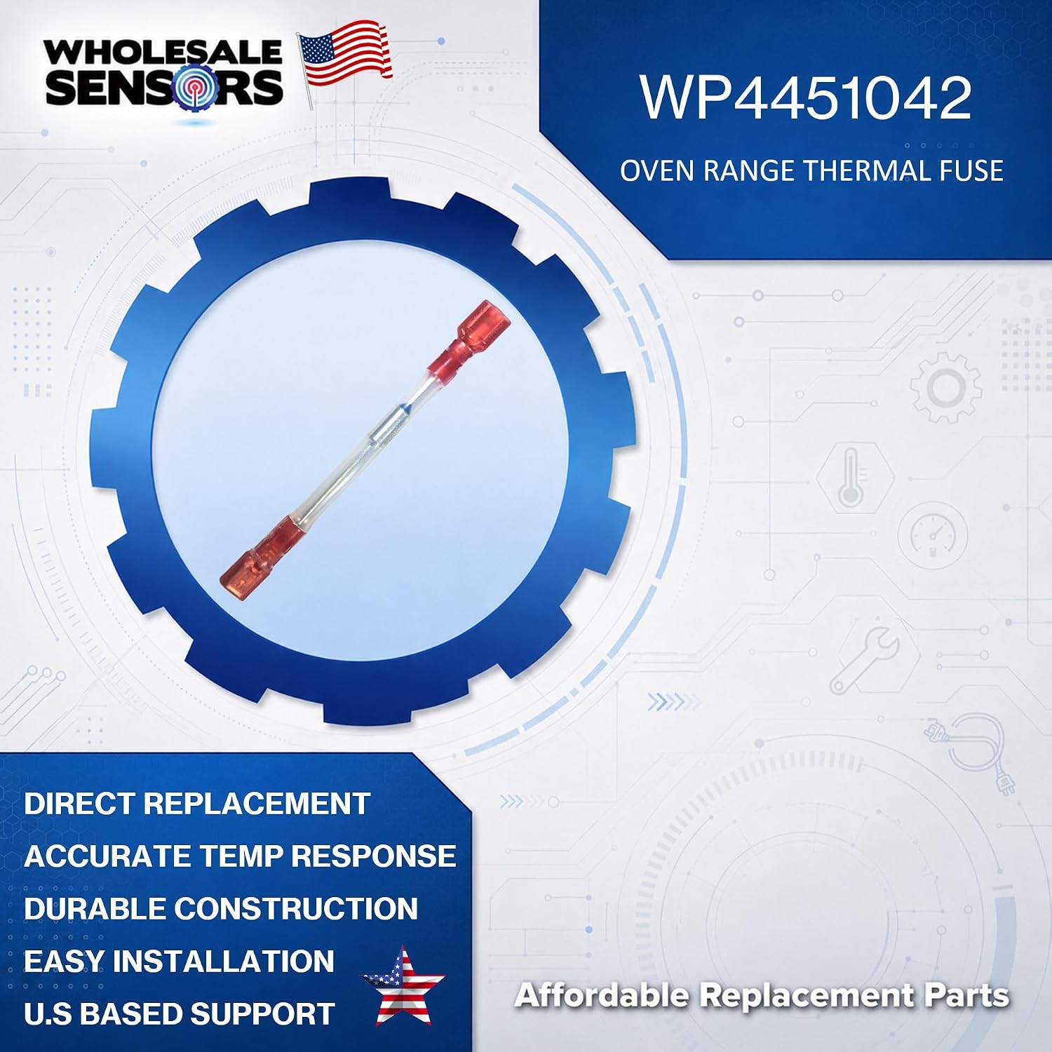 Replacement Whirlpool 4451042 WP4451042 Oven Range Thermal Fuse 12 Month Warranty & USA Support - Image 2