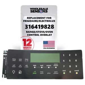 Frigidaire/Electrolux 316419828 Replacement Range/Stove/Oven Control Overlay 12 Month Warranty