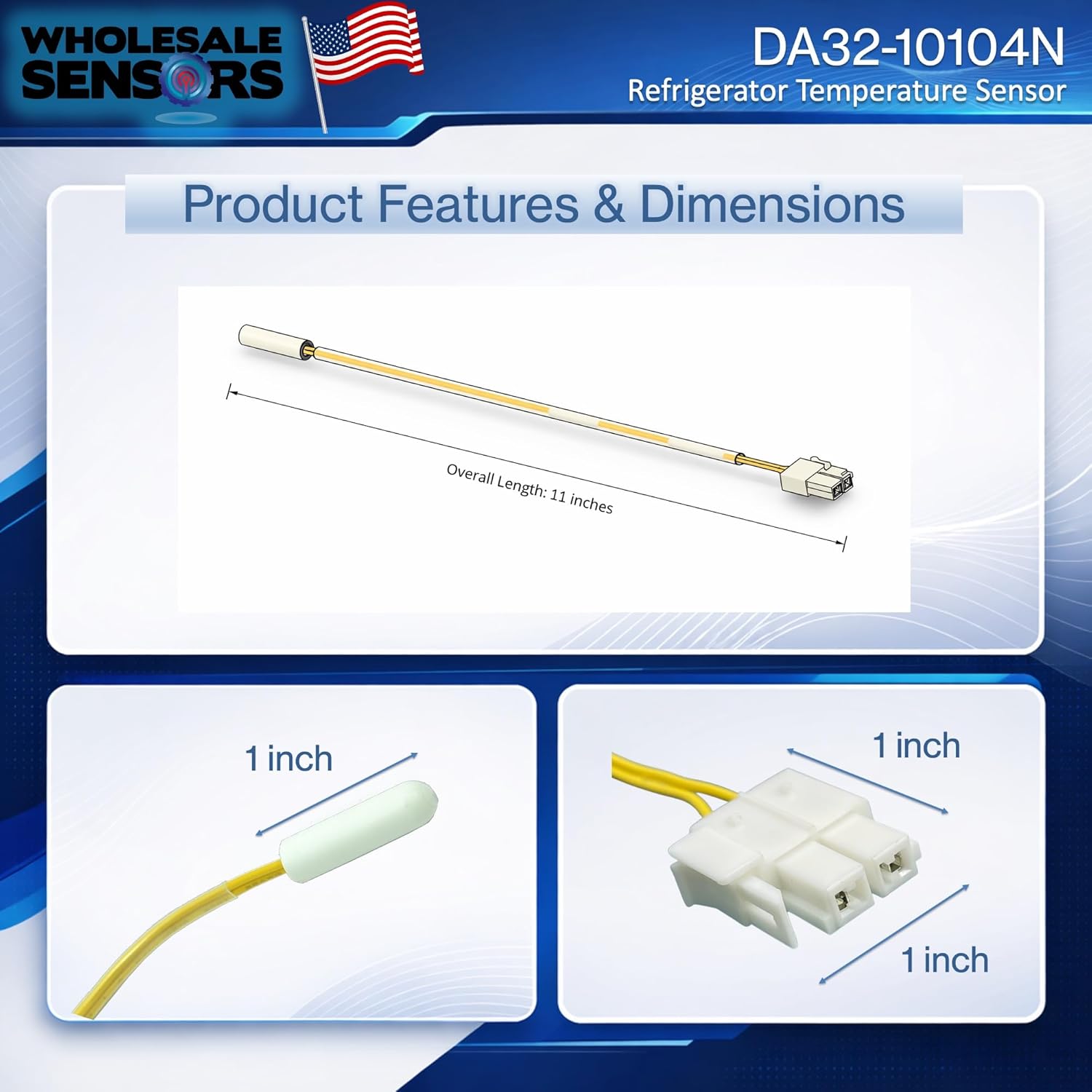 Replacement Samsung DA32-10104N Refrigerator Temperature Sensor Proven 24 Month Warranty & USA Support - Image 3