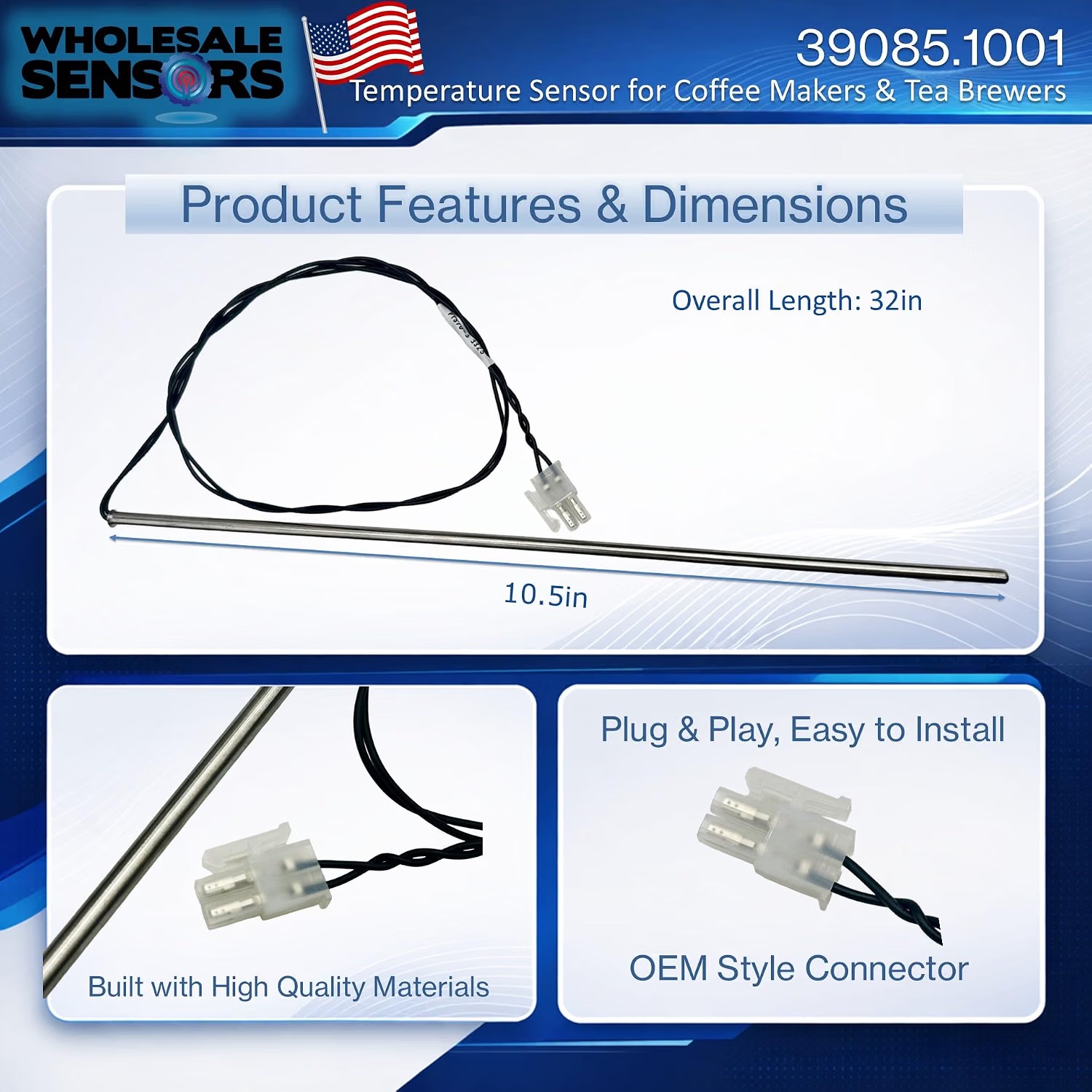 Bunn 39085.1001 Coffee Brewer Temperature Probe, Replacement with 12 Month Warranty & USA Business - Image 5