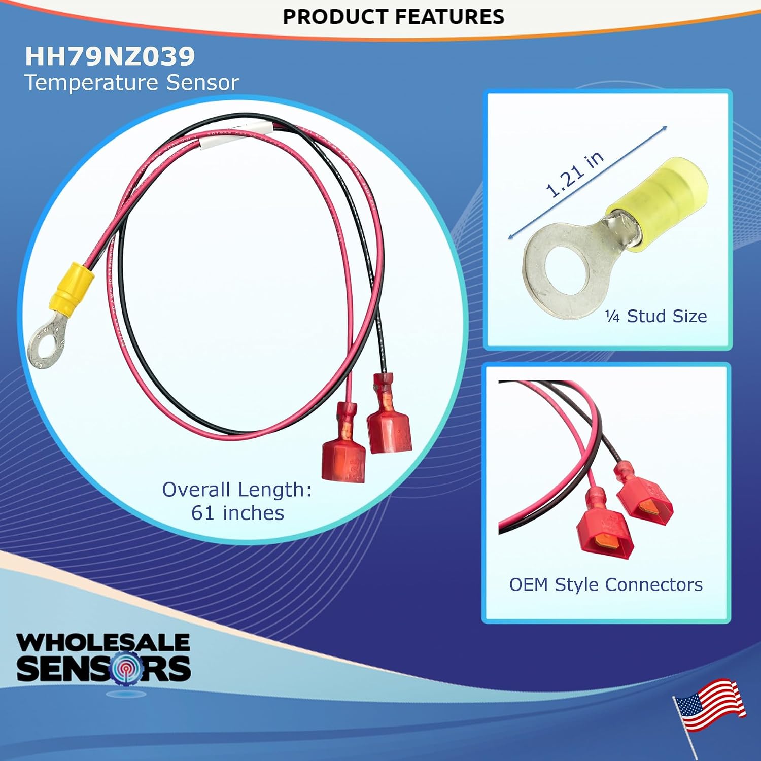 Replacement for Carrier HH79NZ039 Outdoor Air Temperature Sensor Thermistor, Made in The USA & 12 Month Warranty - Image 3