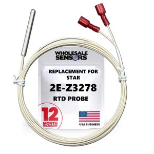 Replacement for Star 2E-Z3278 RTD Probe, 48" Wire, 12 Month Warranty
