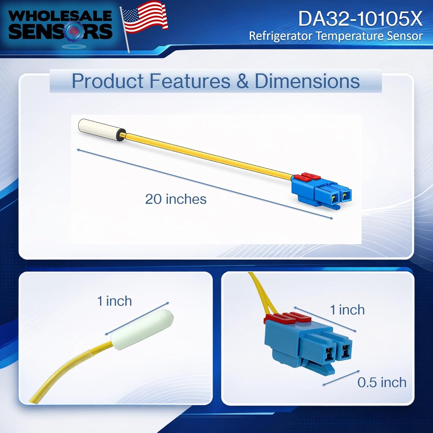 Replacement Samsung DA32-10105X Refrigerator Temperature Sensor with Ultimate Reliability | 24 Month Warranty & USA Support - Image 3