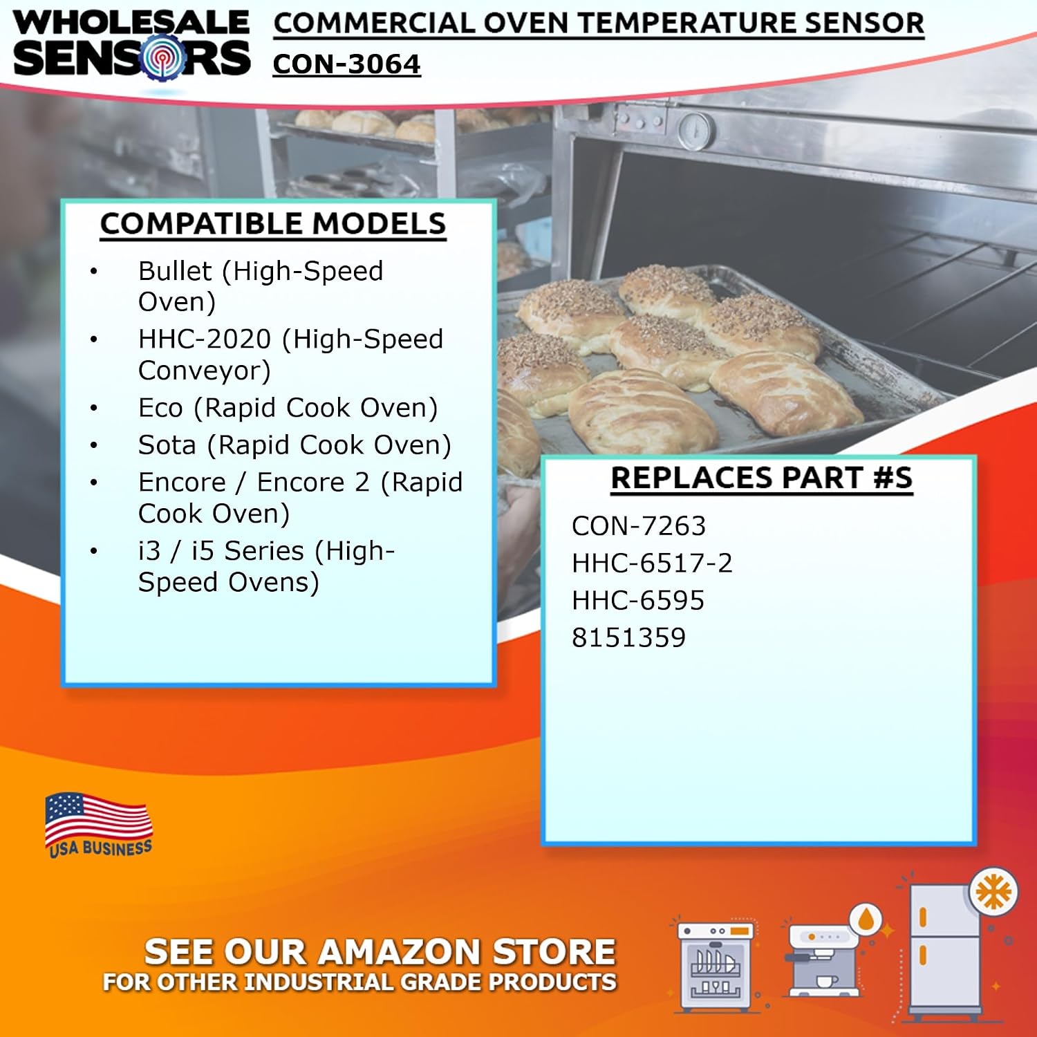 Replacement TurboChef CON-3064 RTD Sensor/Probe Kit, 12 Month Warranty & US Based Support - Image 4