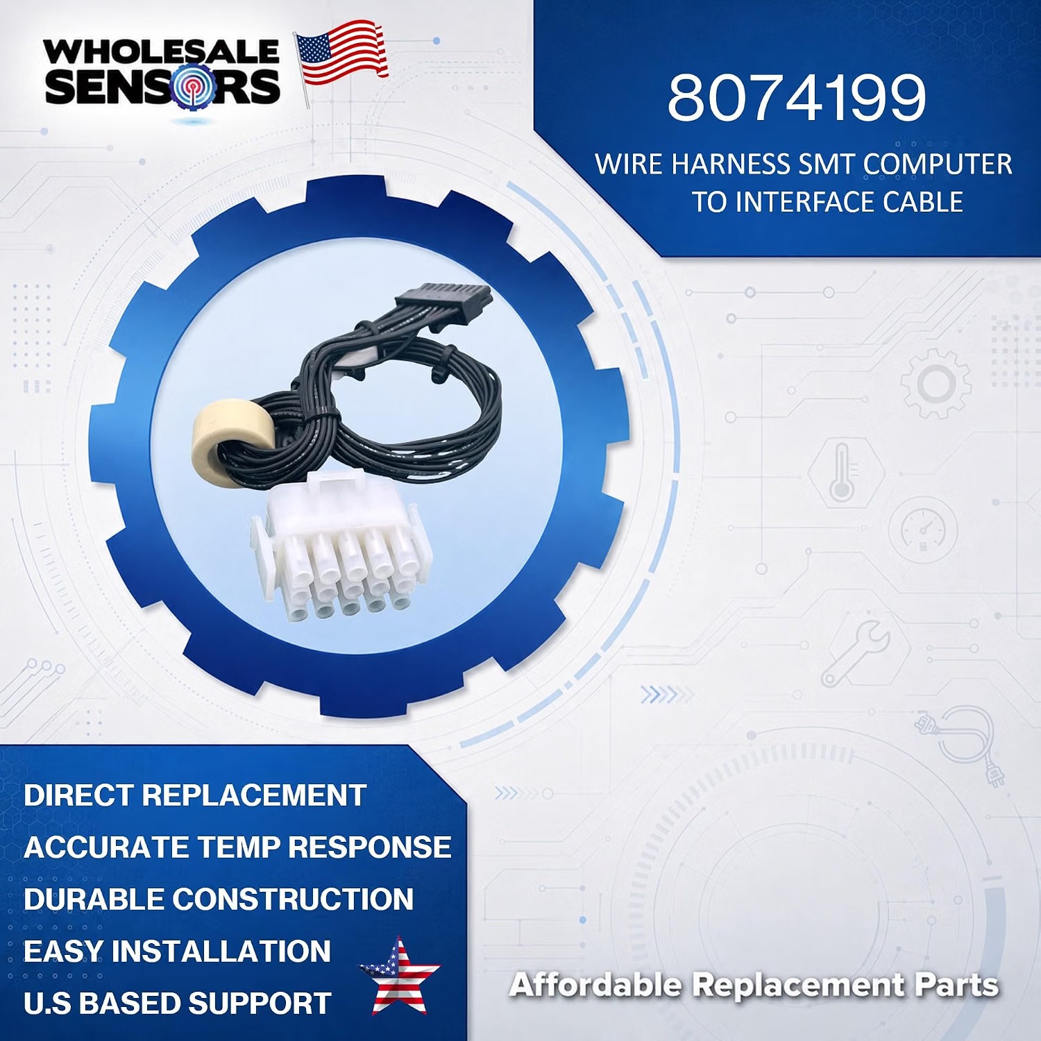 Frymaster 8074199 SMT Computer to Interface Cable Wire Harness, Replacement with 12 Month Warranty & Made in USA - Image 2