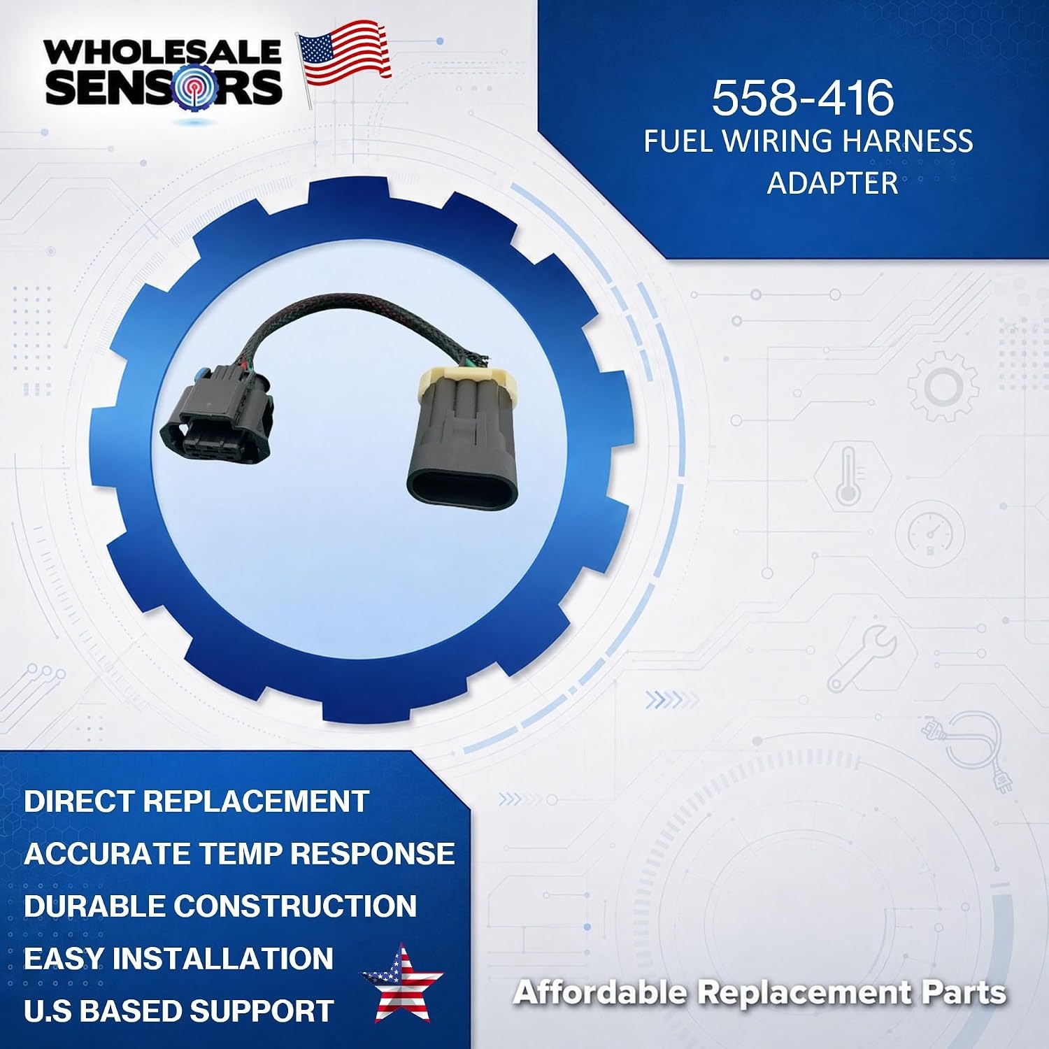 Holley 558-416 Main Harness Fuel Wiring Harness Adapter, Replacement with 12 Month Warranty & Made in USA - Image 2