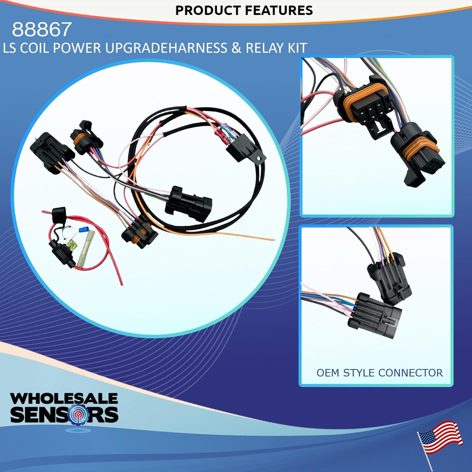 Replacement MSD 88867 LS Coil Power Upgrade Harness & Relay Kit, 12 Month Warranty & US Based Support - Image 2