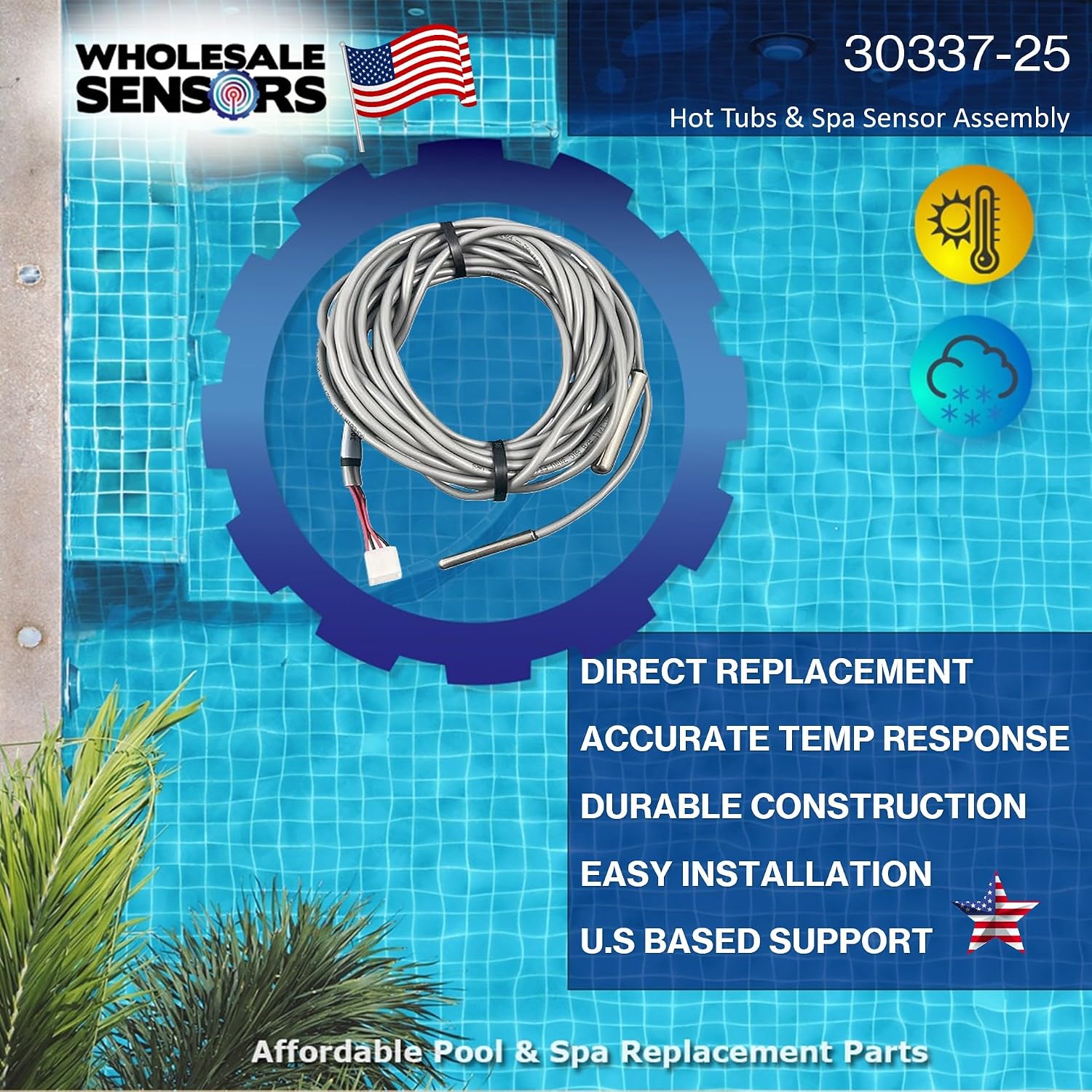 Balboa Water Group 30337-25 Replacement Sensor Assembly, 25FT Temperature Sensor and 31-Inch Hi-Limit Sensor, 12-Month Warranty - Image 2