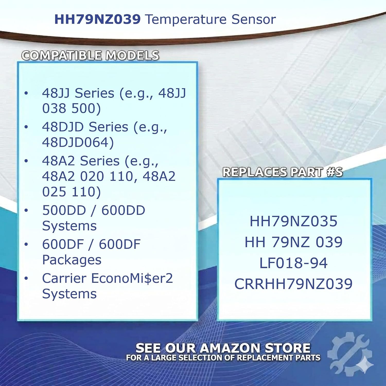 Replacement for Carrier HH79NZ039 Outdoor Air Temperature Sensor Thermistor, Made in The USA & 12 Month Warranty - Image 4