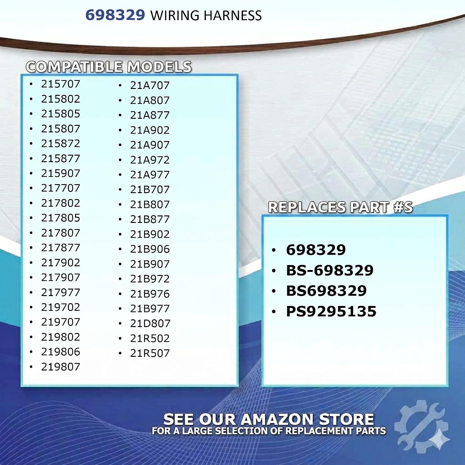 Replacement for Briggs & Stratton 698329 Wire Harness 12 Month Warranty - Image 4