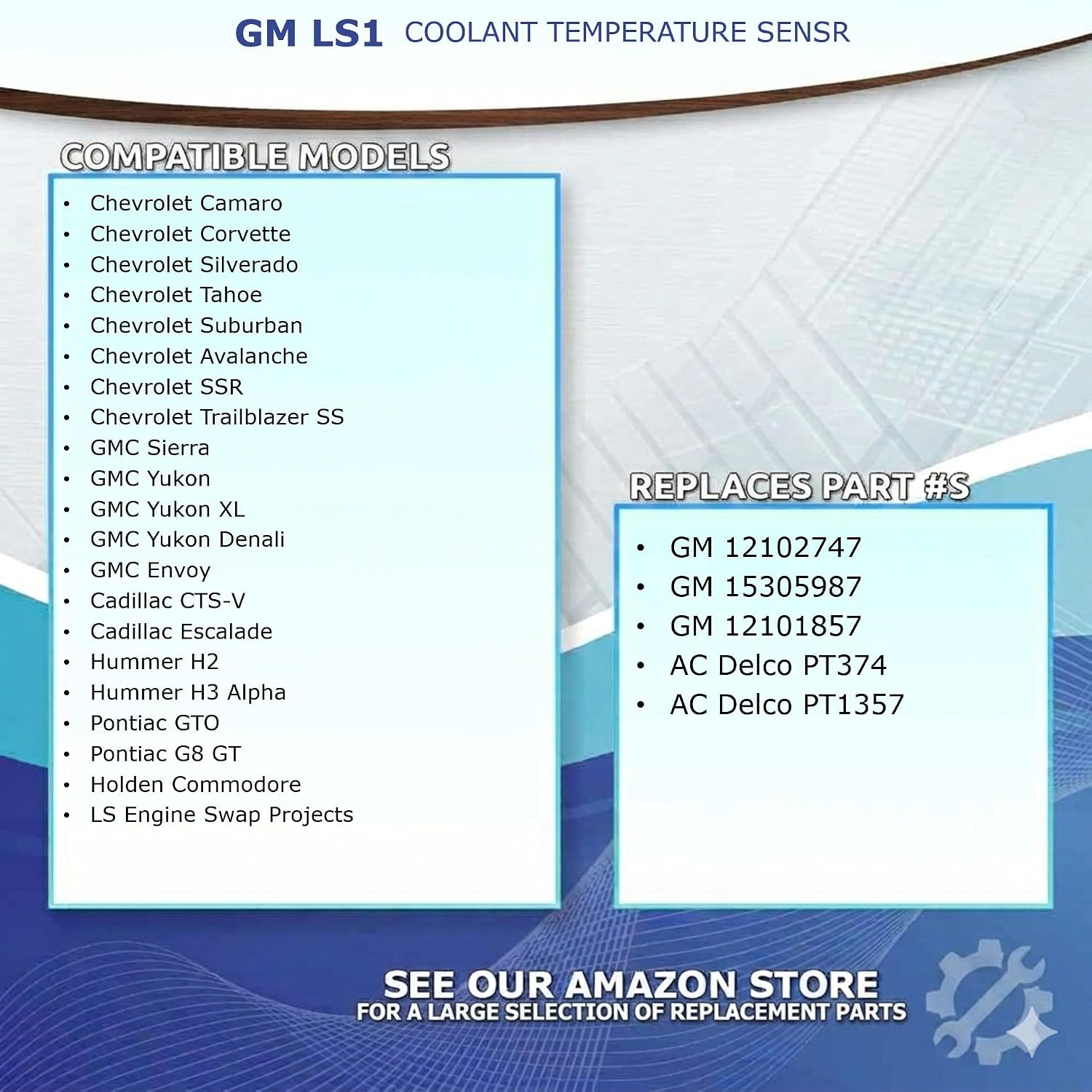 GM LS1 Coolant Replacement Temperature Sensor CTS Connector Harness 3-Wire | Made in The USA | 12 Month Warranty - Image 3