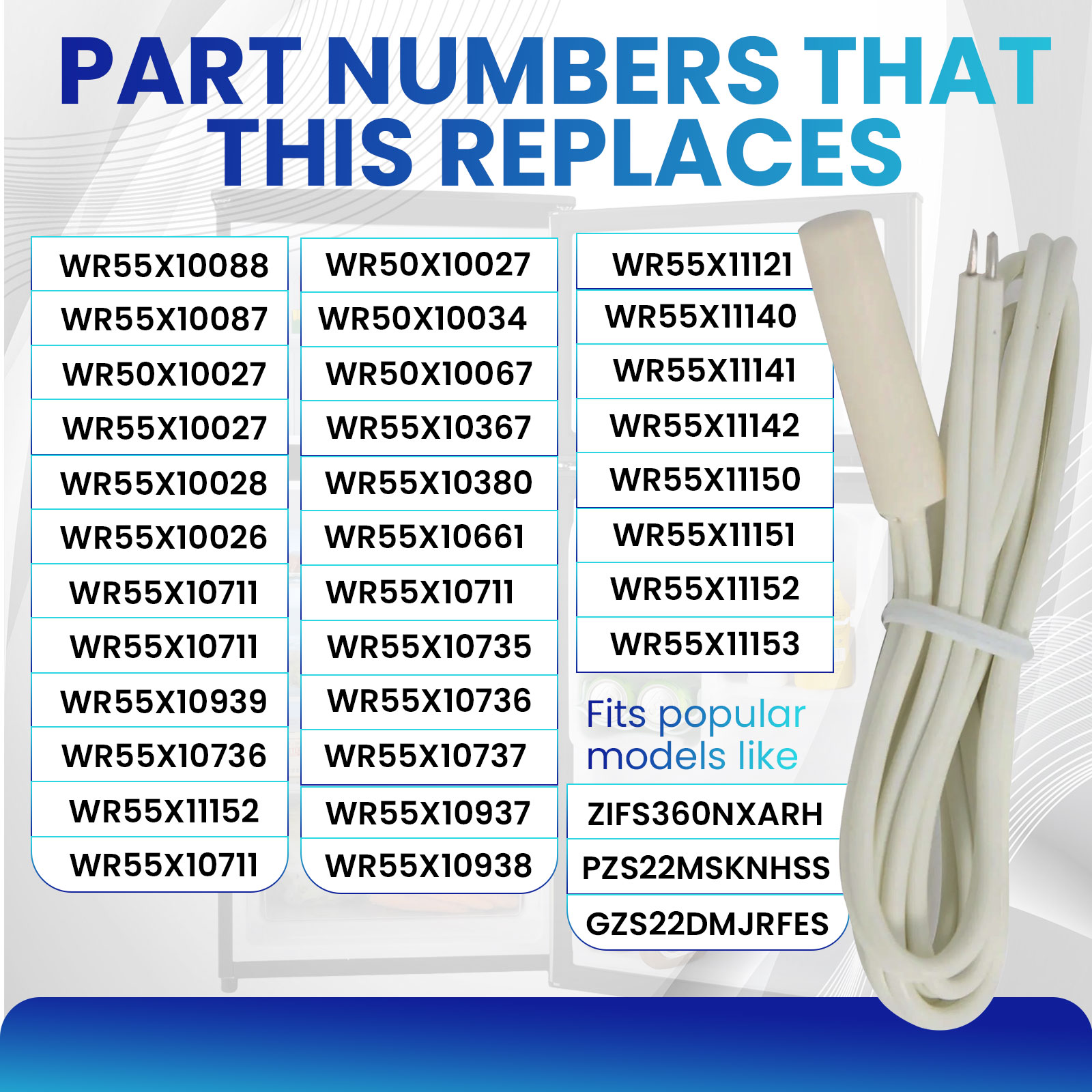 GE WR55X10025 Replacement Refrigerator Temperature Sensor