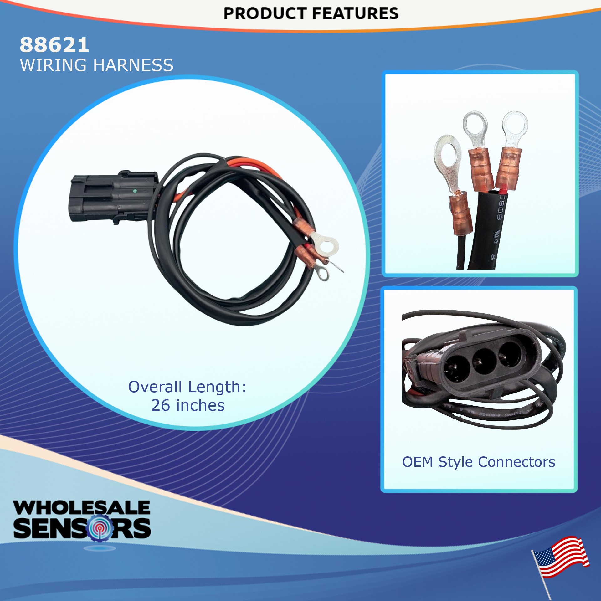 MSD Ignition 88621 3-Pin Harness Replacement