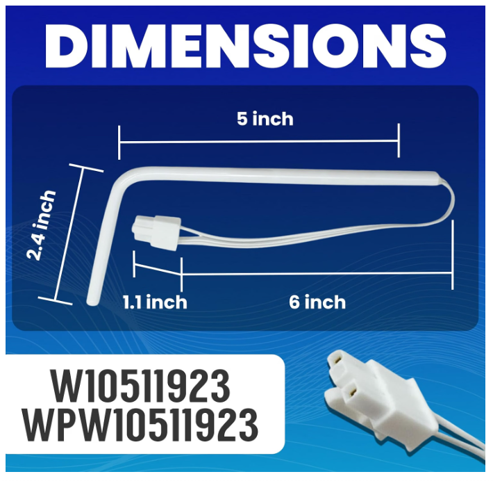 Whirlpool W10511923 WPW10511923 Ice Maker Thermistor Replacement