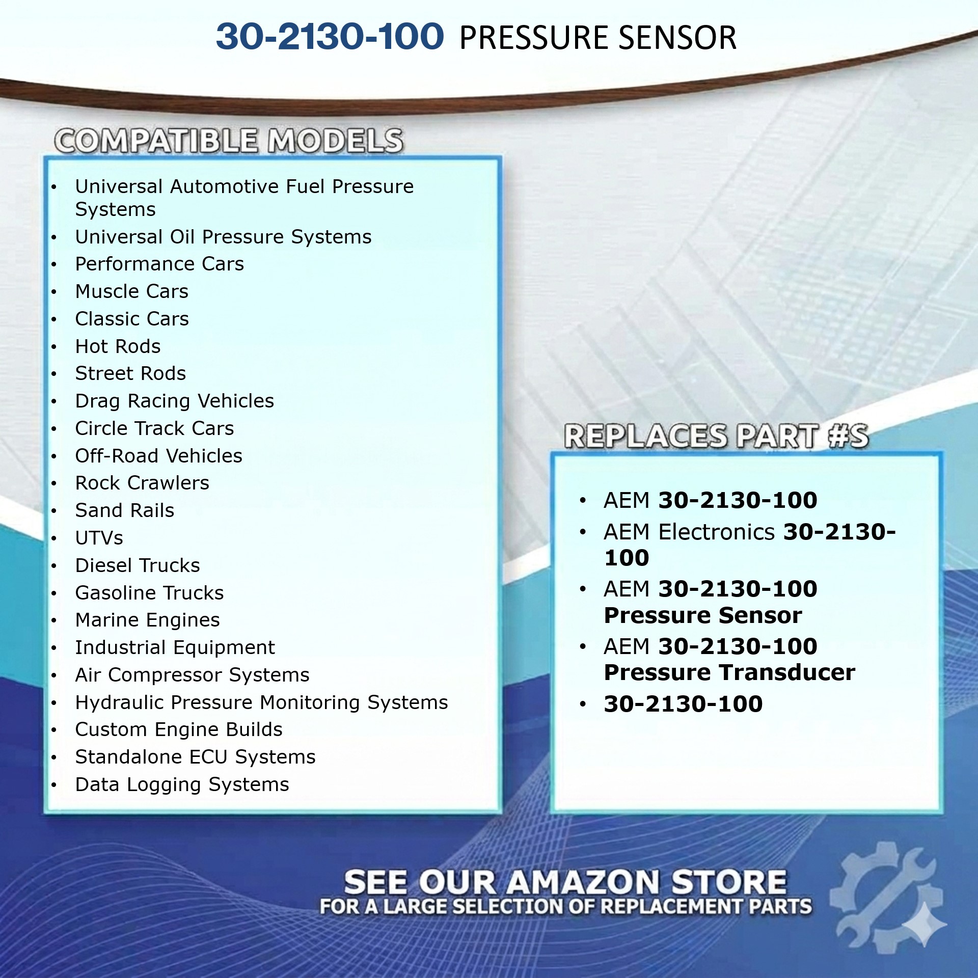 AEM 30-2130-100 Pressure Sensor, 100 PSIG, Replacement with 12 Month Warranty & USA Business - Image 3
