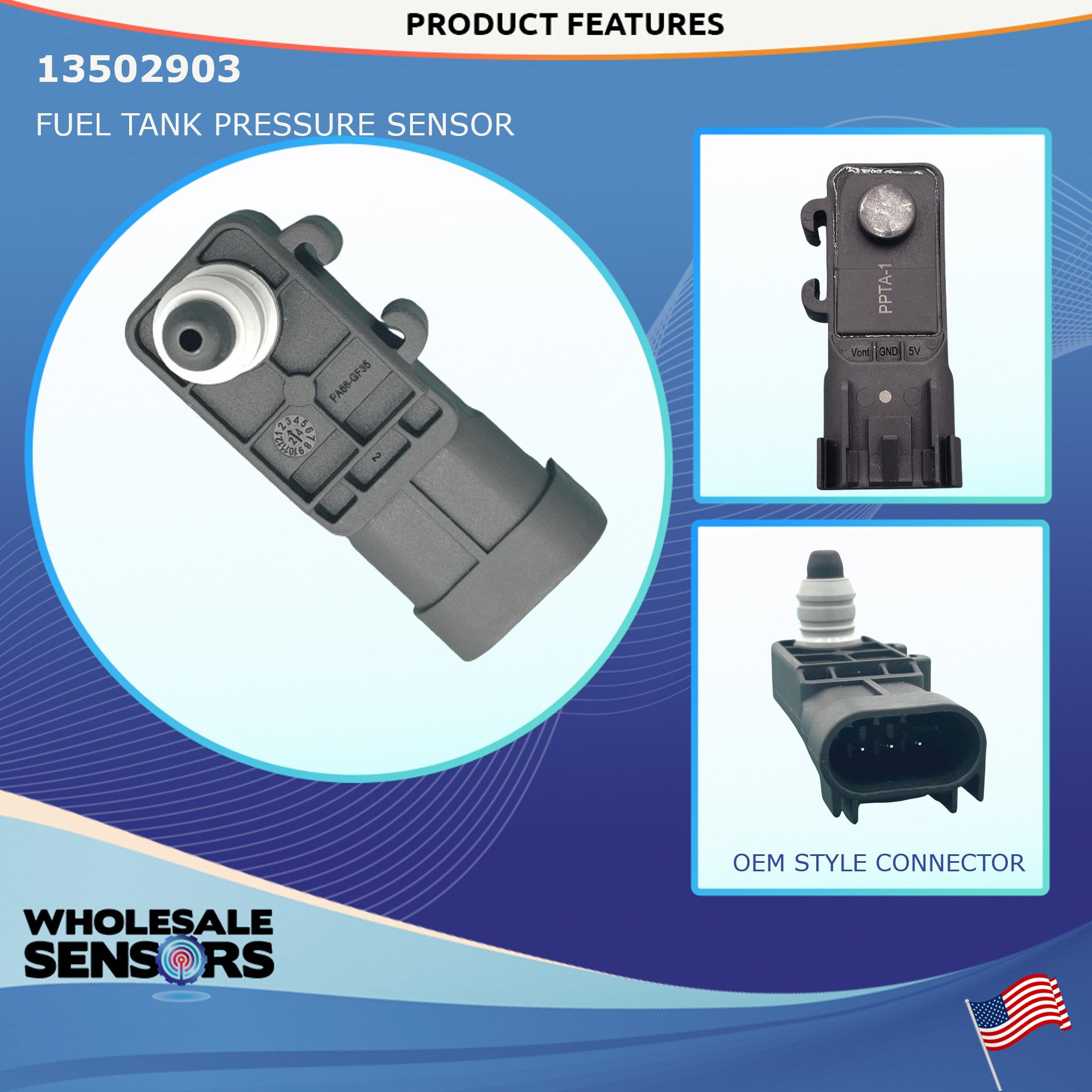 GM 13502903 Replacement Fuel Tank Pressure Sensor