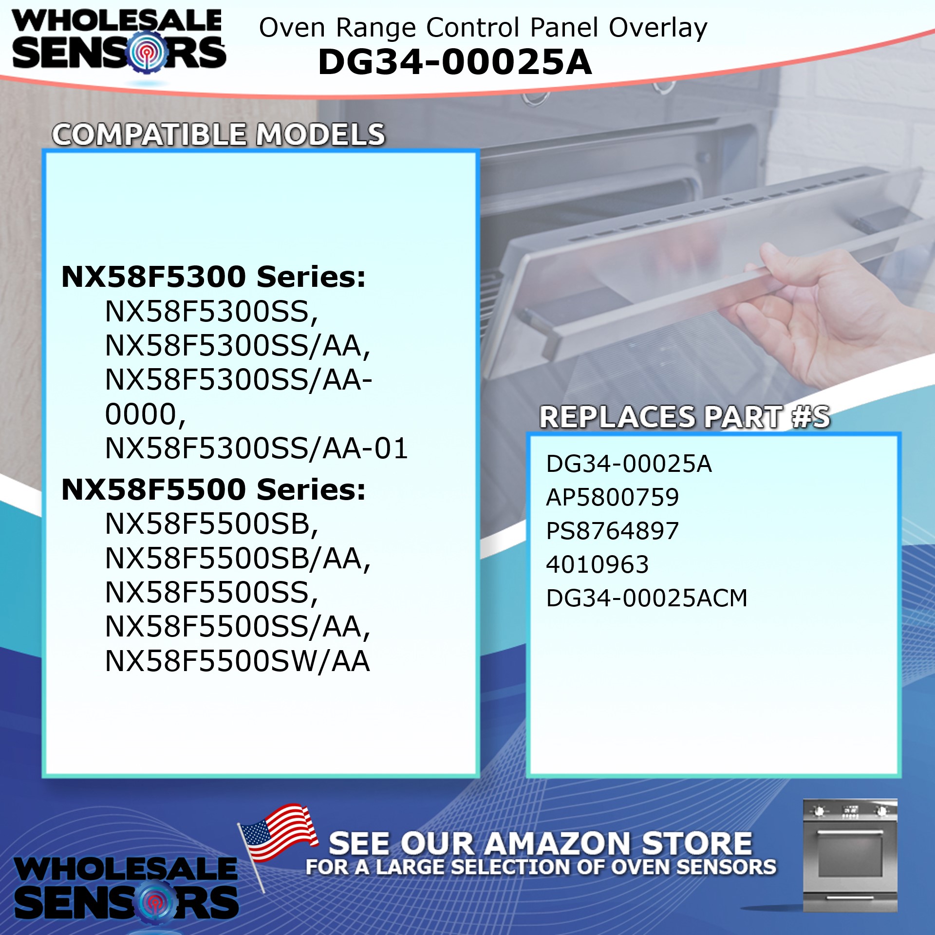 Samsung DG34-00025A Membrane Switch Touchpad Replacement