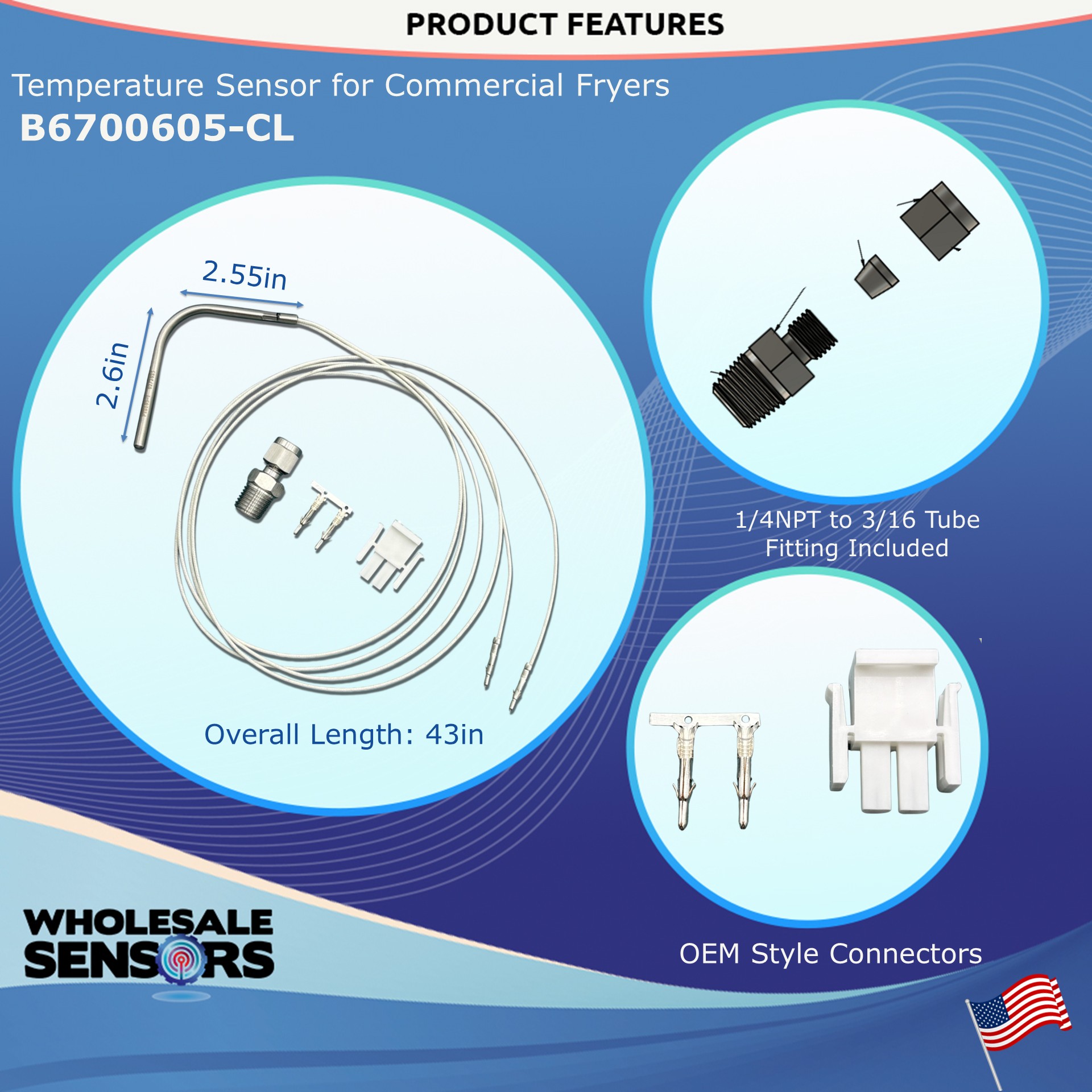 Pitco B6700605-CL Probe Service Kit