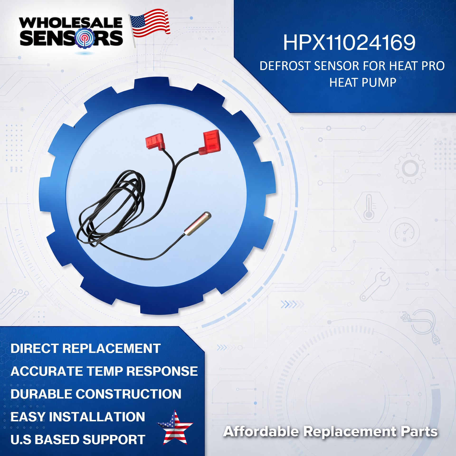Replacement Hayward HPX11024169 Defrost Sensor for Hayward HeatPro Heat Pump