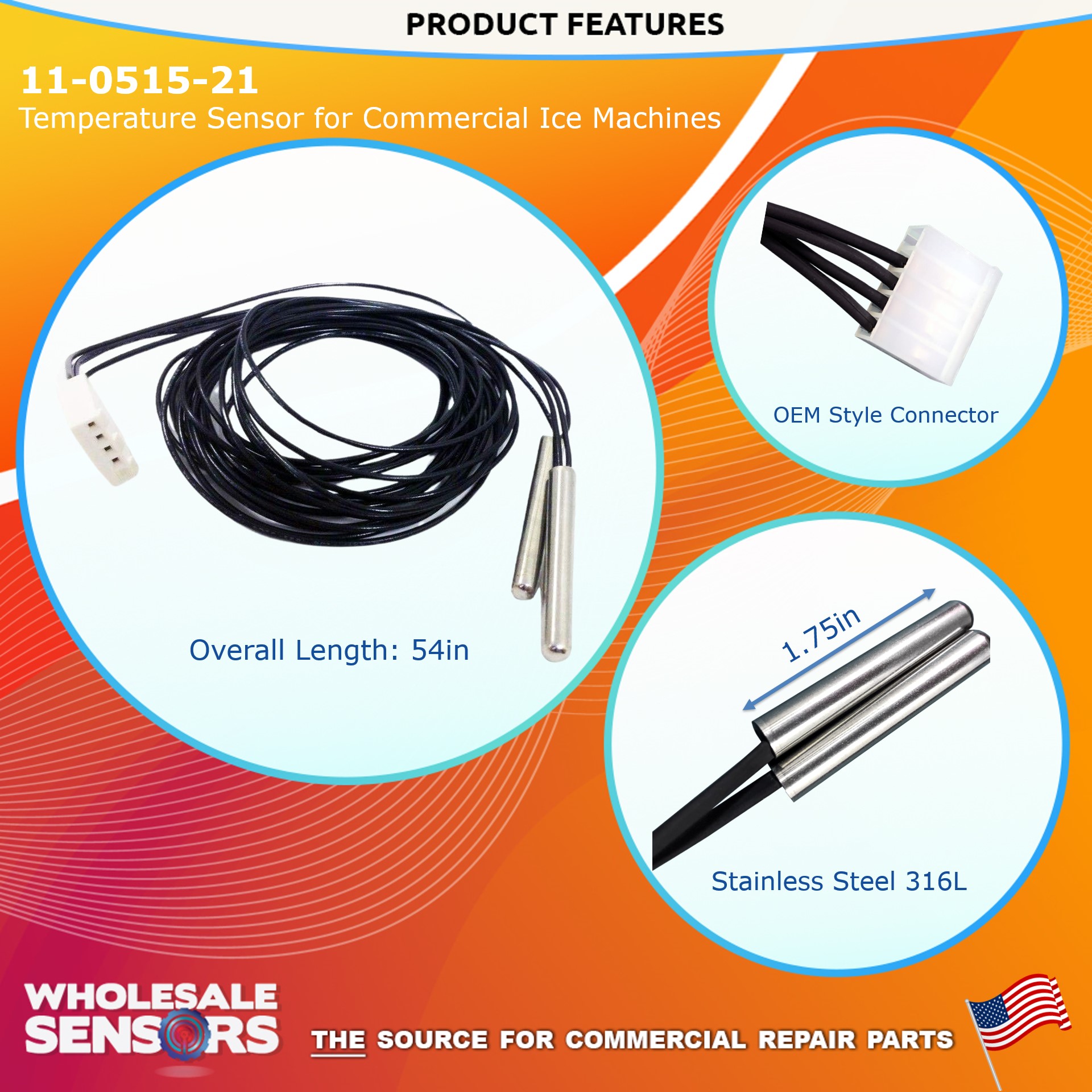 Scotsman 11-0515-21 Temperature Sensor Set for Ice Makers