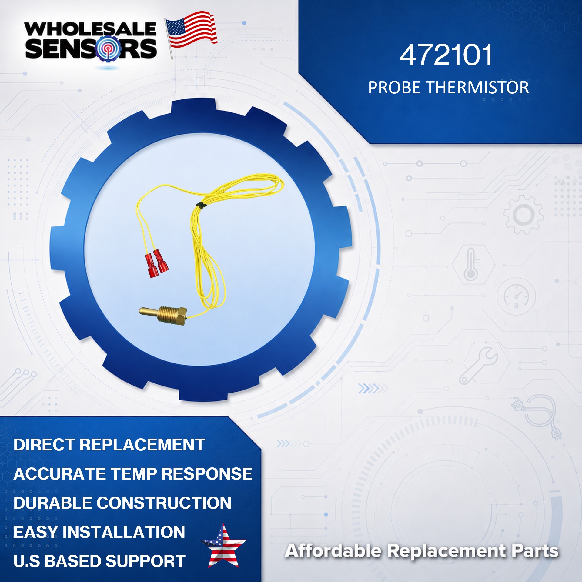 Pentair 472101 Complete Millivolt Probe Thermistor Replacement