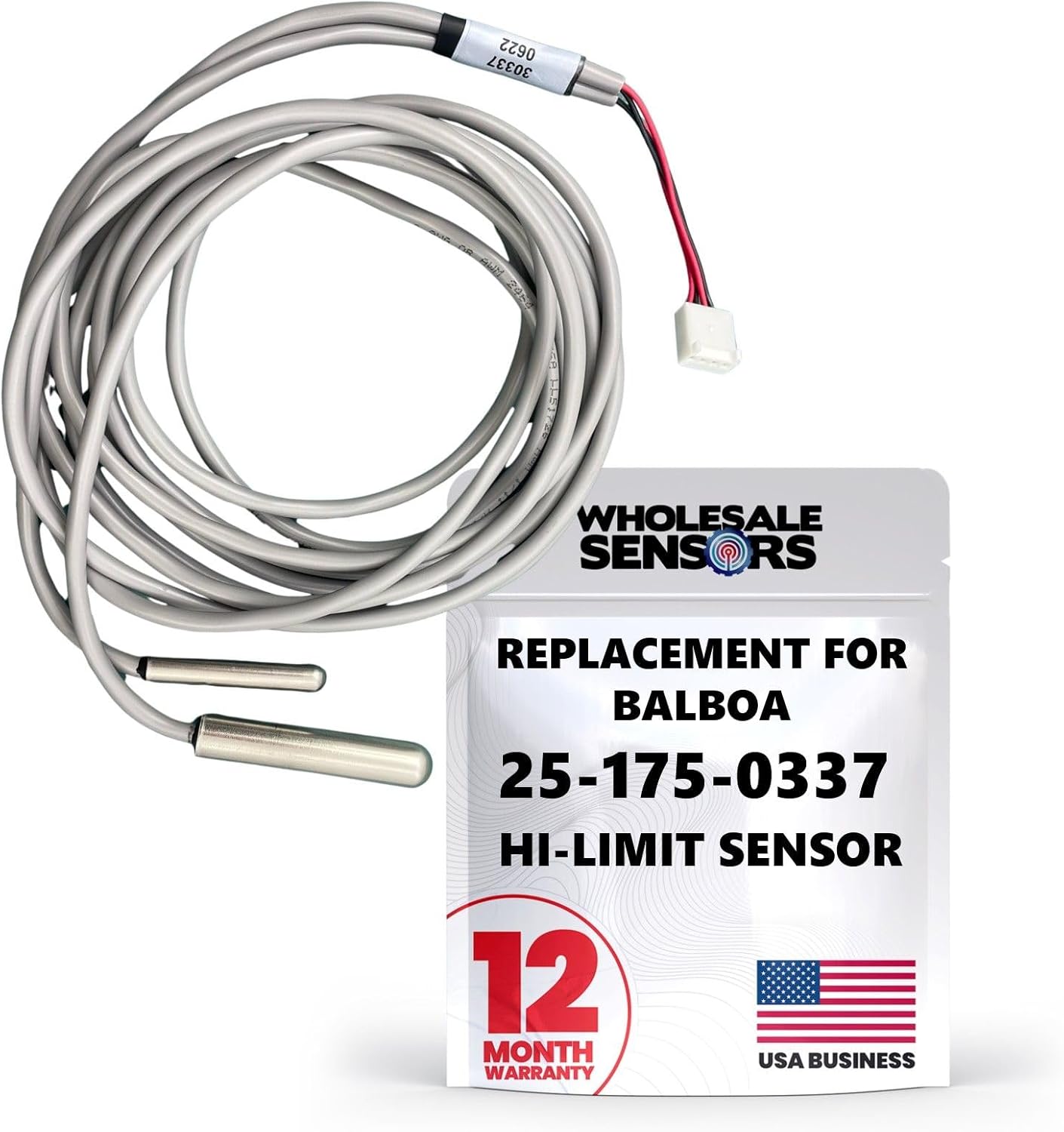Balboa Water Group 25-175-0337 Sensor Assembly Temperature and Hi-Limit Sensor